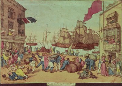 Portsmouth Point by Thomas Rowlandson